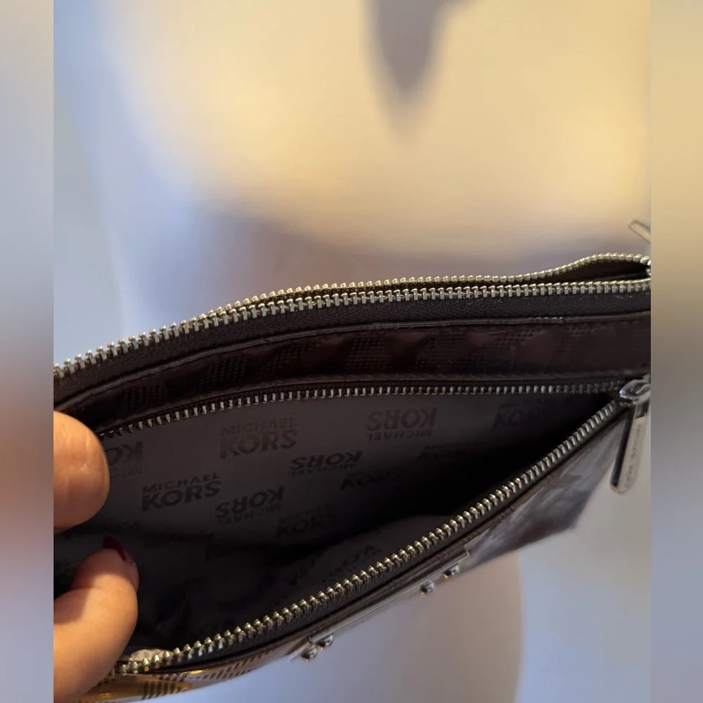Michael Kors Chrome Wristlet Bag